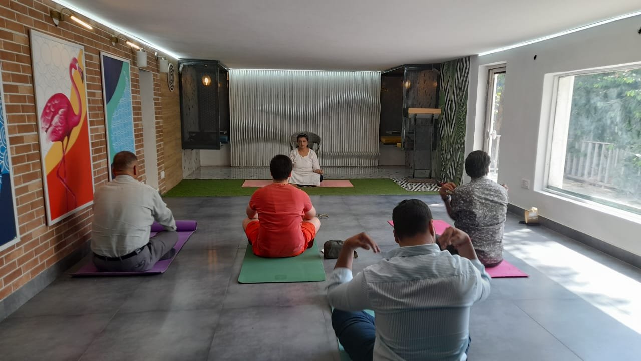 "Find your balance with yoga at The Unit by IDEASHACKS– where wellness meets productivity